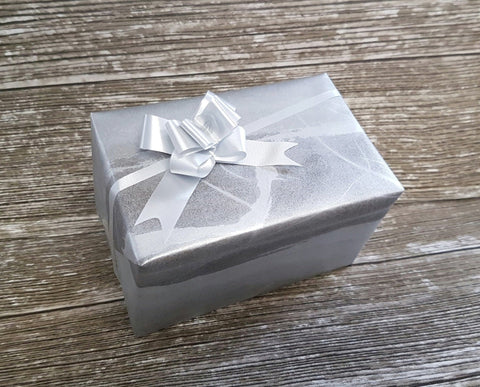 silver gift wrap ribbon