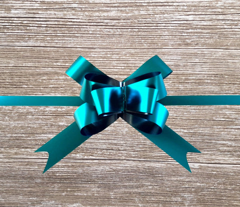 teal gift bows