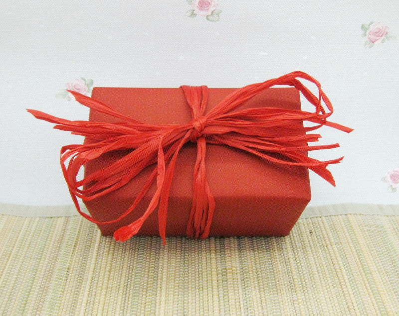 Rich Red Soft Fine Rayon Raffia | Giftwrapit