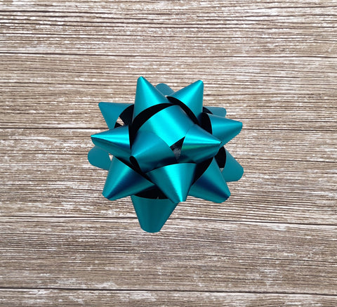 teal gift bows