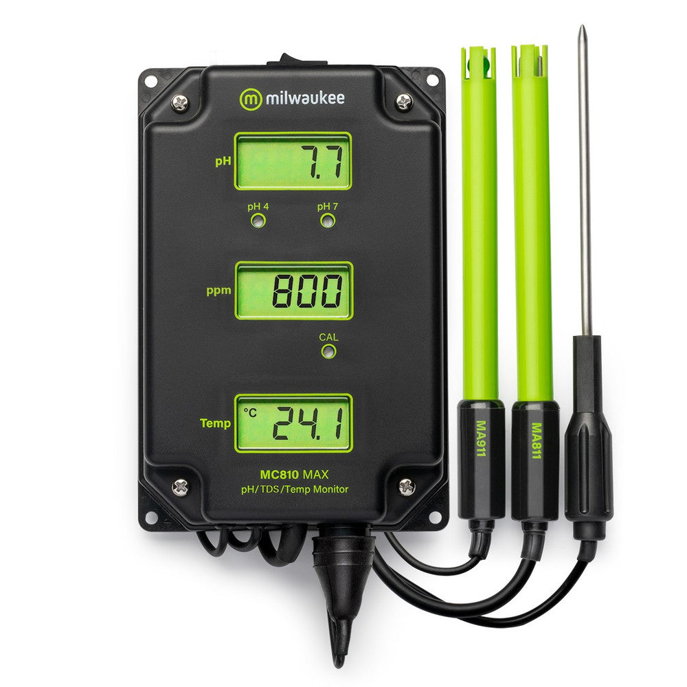 Milwaukee MC810US MAX pH/TDS/Temp Monitor for USA 110V for Hydroponics
