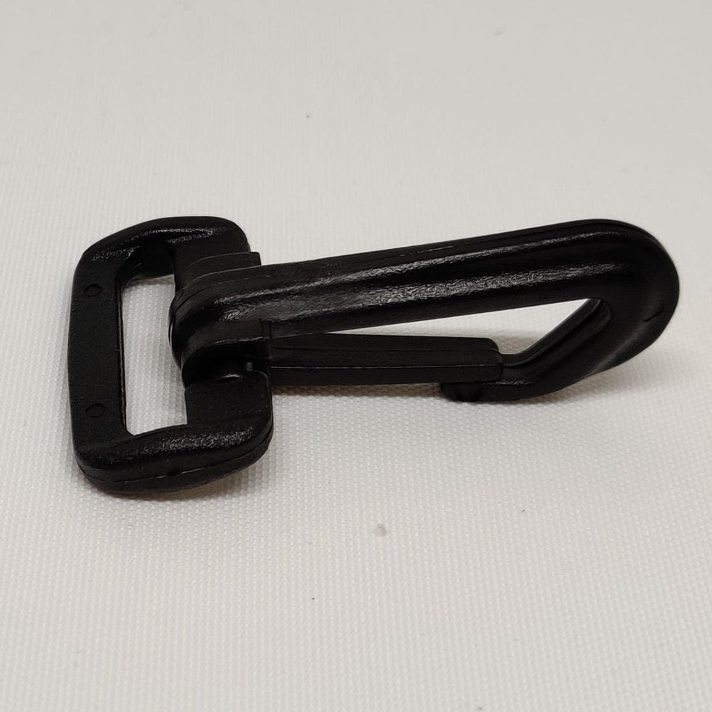 BLACK PLASTIC SWIVEL SNAP HOOK