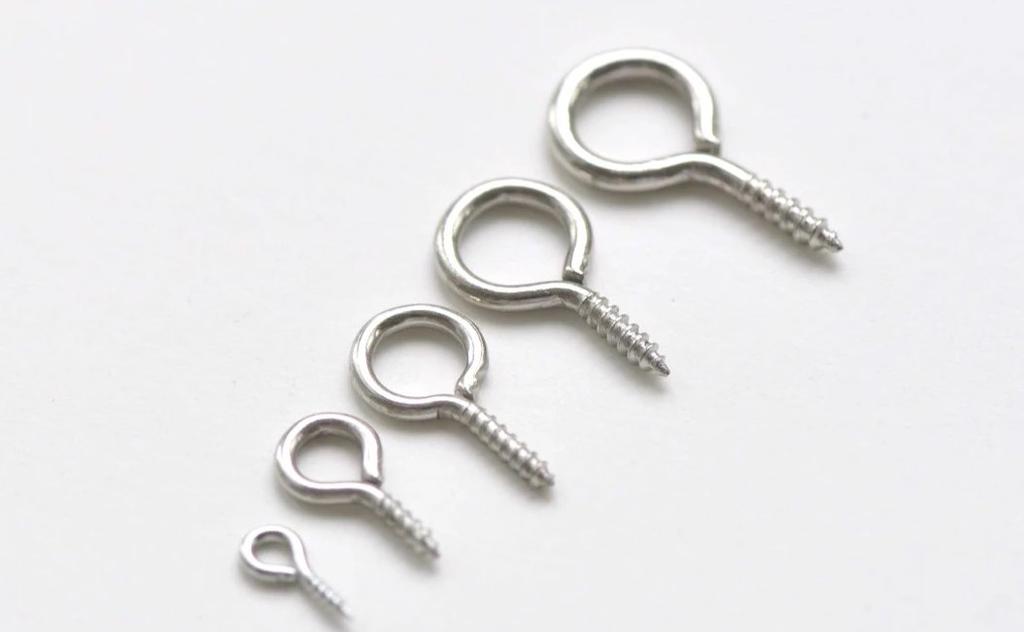 100 pcs White Gold Tone Screw Eye Pins 8mm/10mm/13mm/17mm/21mm – VeryCharms