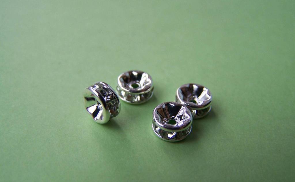 Top Quality Rhinestone Rondelle Spacer Beads of 3mm 4mm 5mm 6mm