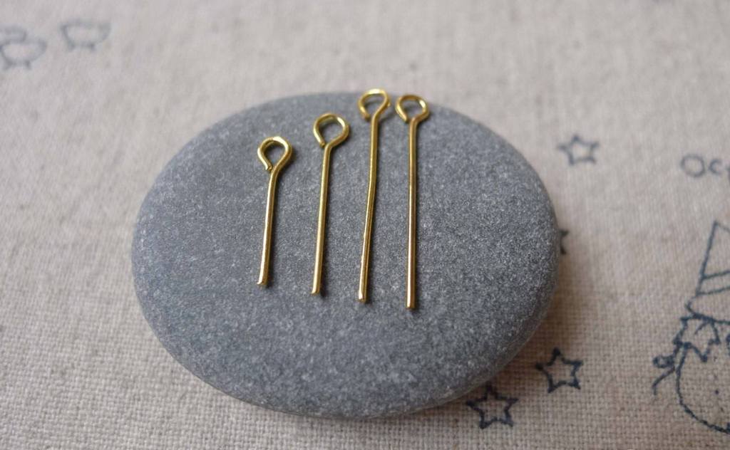 200Pcs Eye Pins Jewelry Findings Eye Pins 16mm Iron Eye Pins for