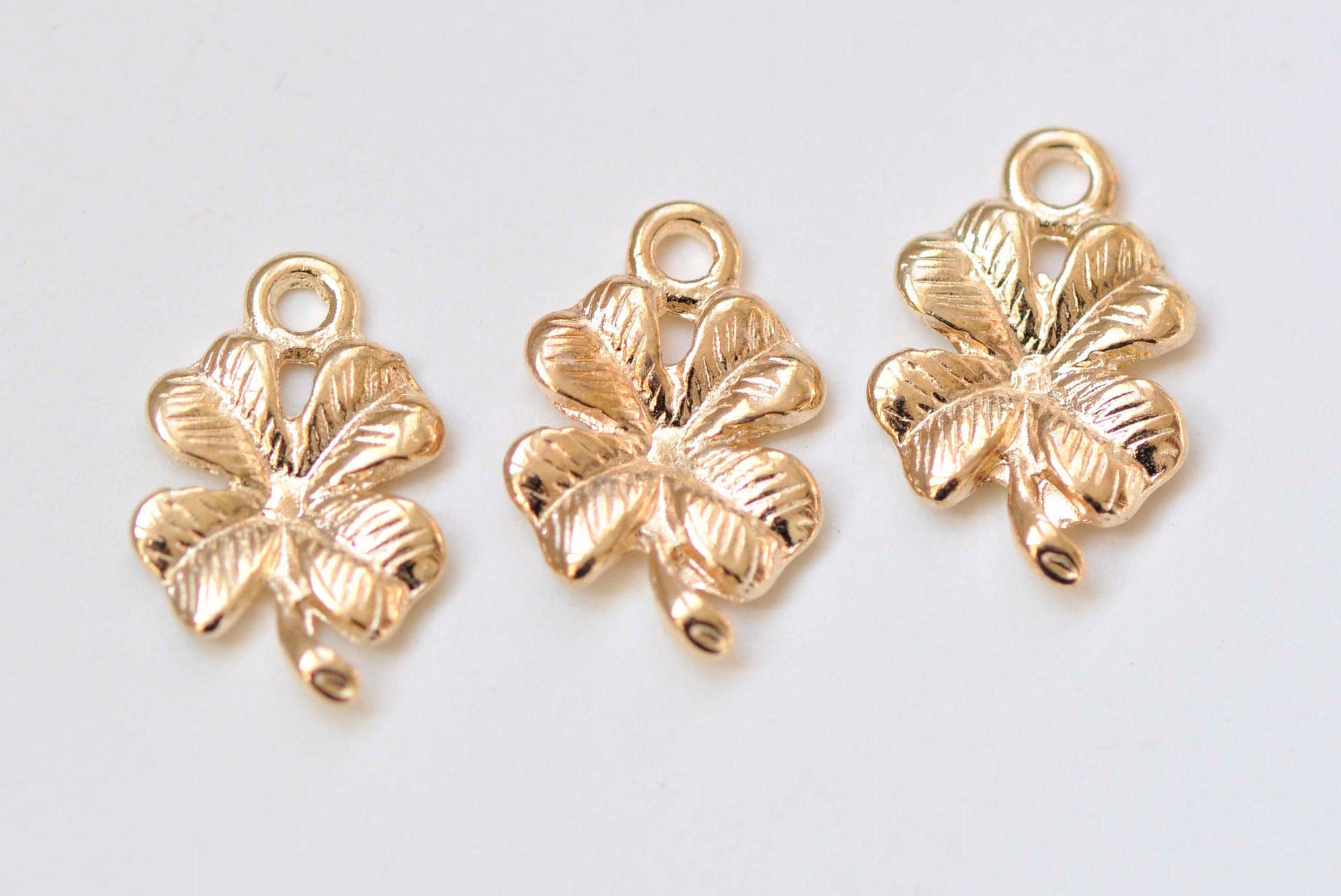 20 Pcs Antique Gold Flower Charms 18x21mm A674