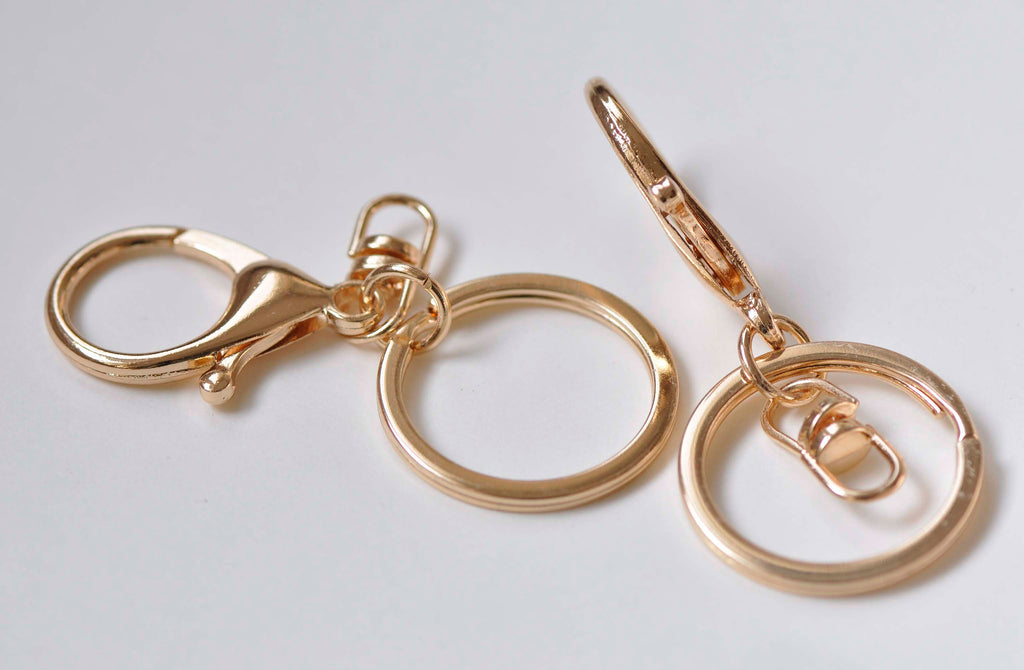 10 pcs Large Keychain Key Ring Clasps Antique Bronze/Light Gold/Rhodiu ...