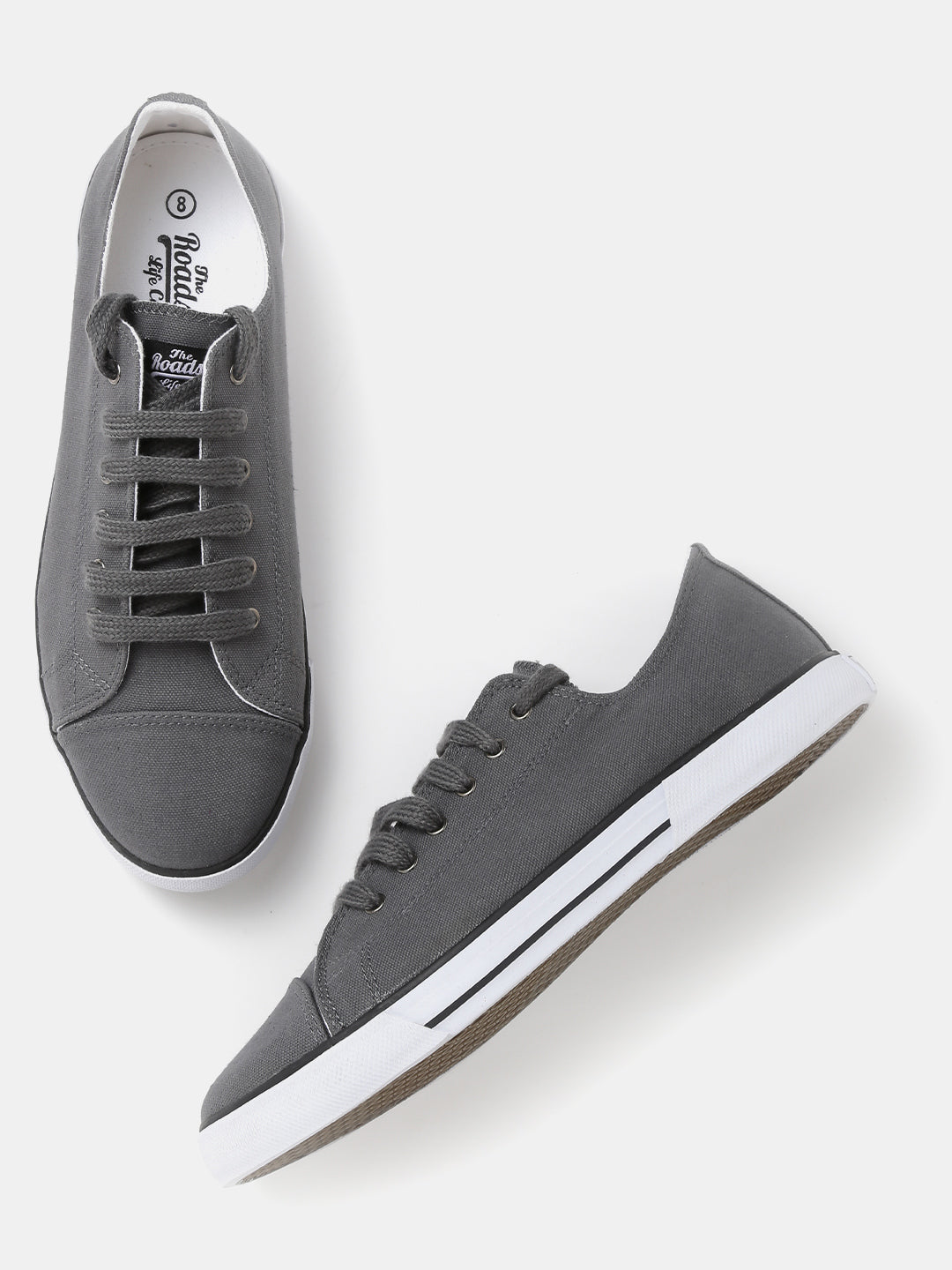 Roadster Men Grey Canvas Shoes | Ozdudes