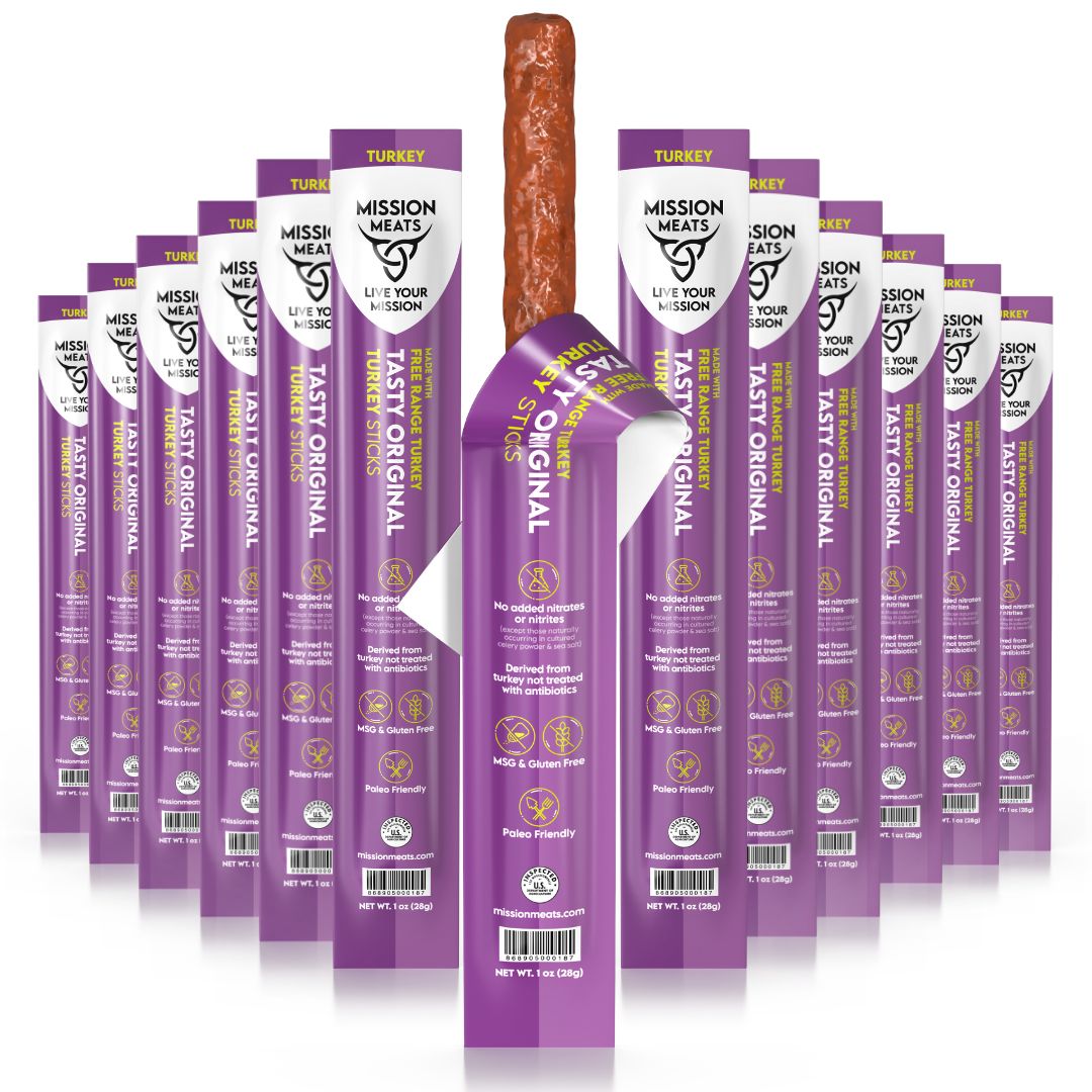 Wholesale - Free Range Turkey Sticks, Zero Sugar (Full Case, 144 Sticks)