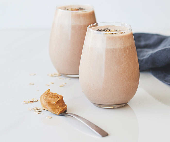 Keto low-carb almond butter breakfast shake