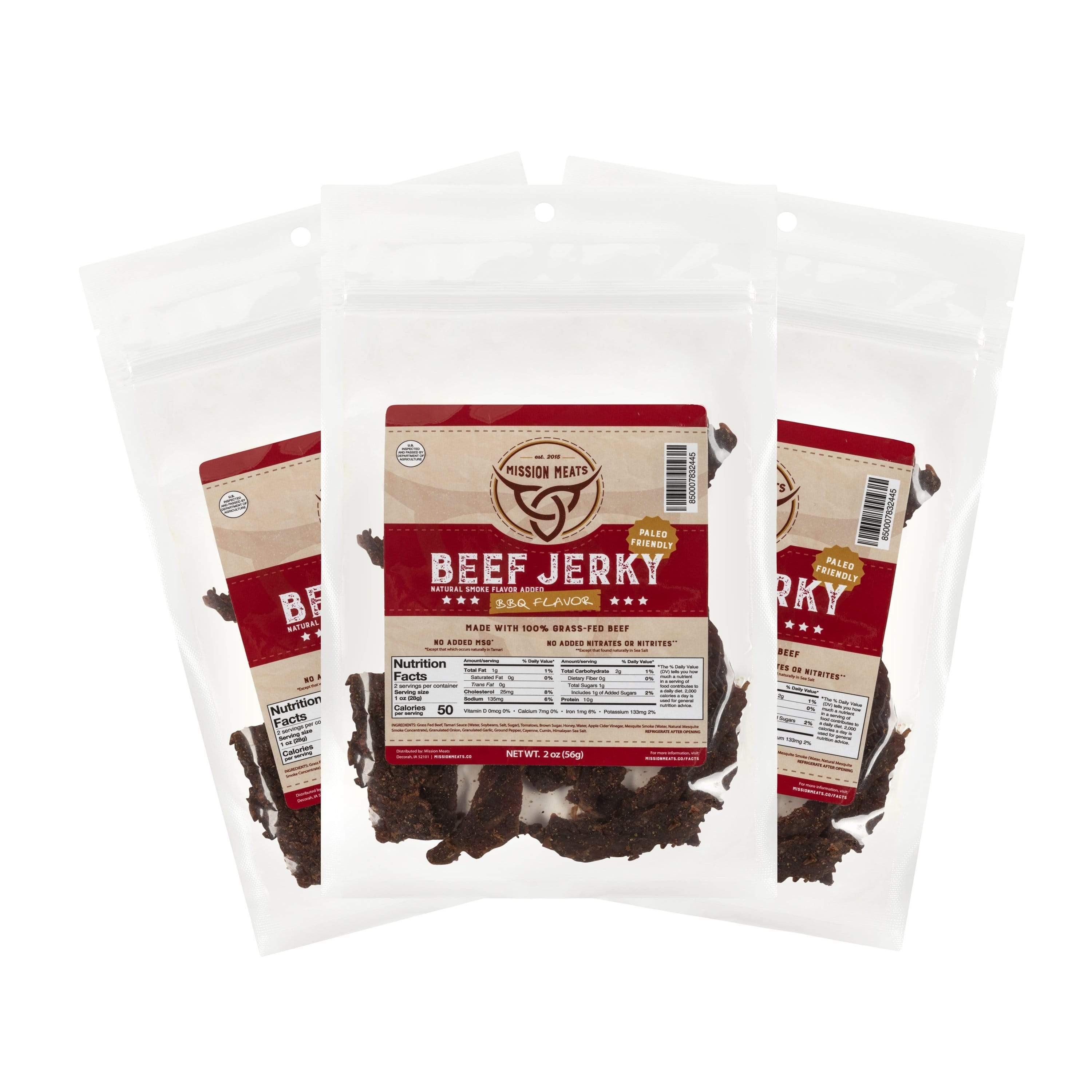 Classic BBQ Grass-Fed Beef Jerky - Mission Meats product image