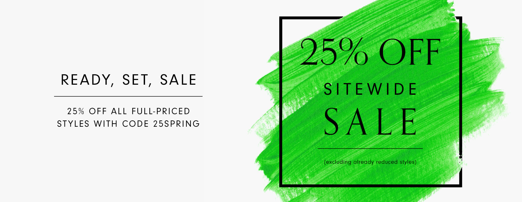 Sequin Spring Sale Promotion - 25% off Sitewide