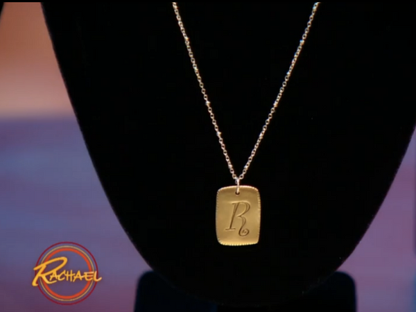 Sequin Smooth Talisman Initial Necklaces on Rachael Ray!
