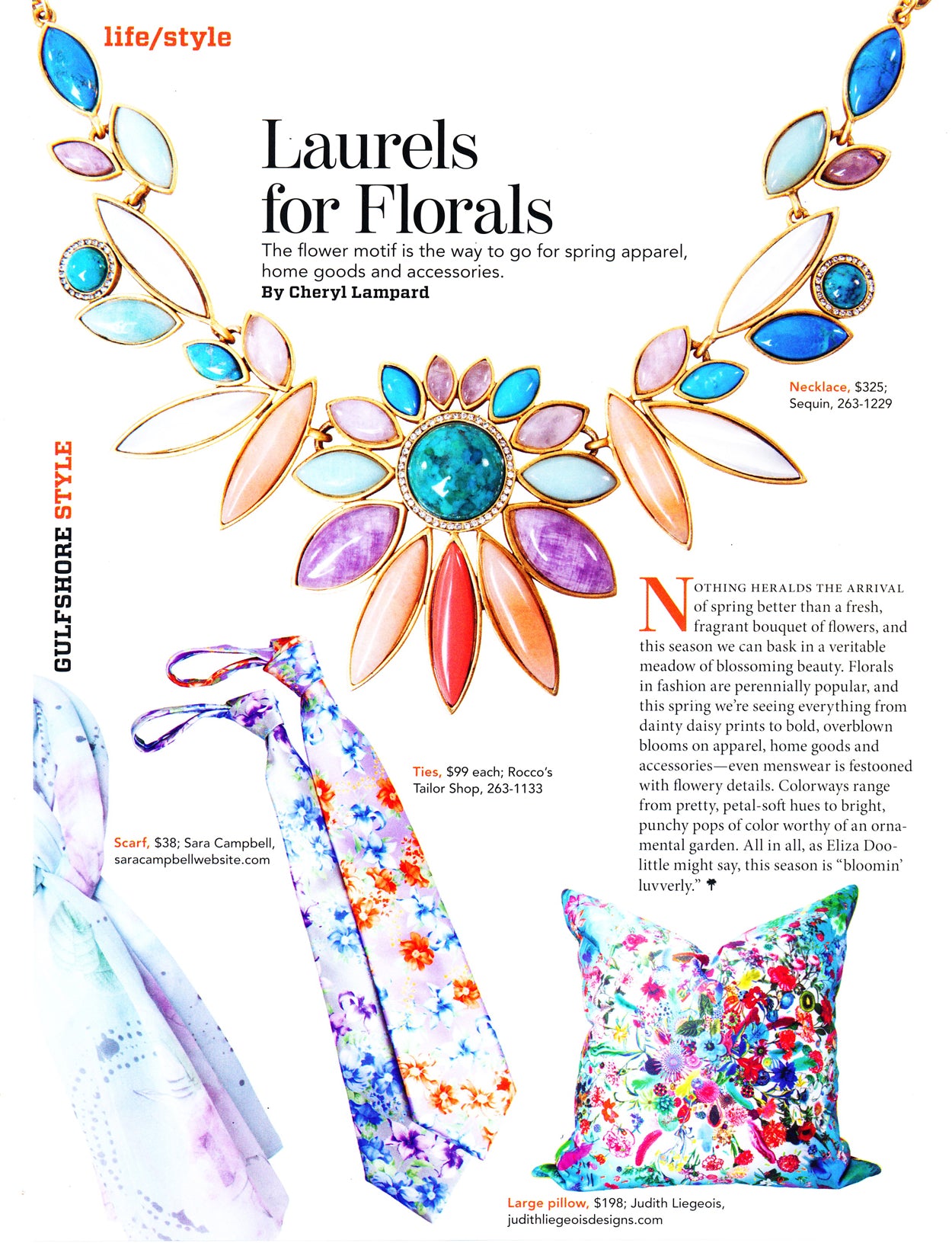 Biscayne Necklace as seen in Gulfshore Life Magazine