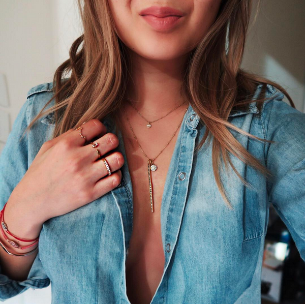 Ellenor Kim, Spread Fashion blogger wears Sequin Talisman necklace