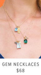 Gem Charm Necklaces by Sequin