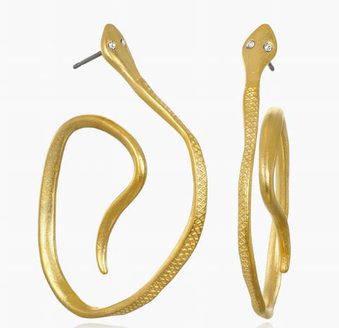 Enchanted Snake Hoop Earrings