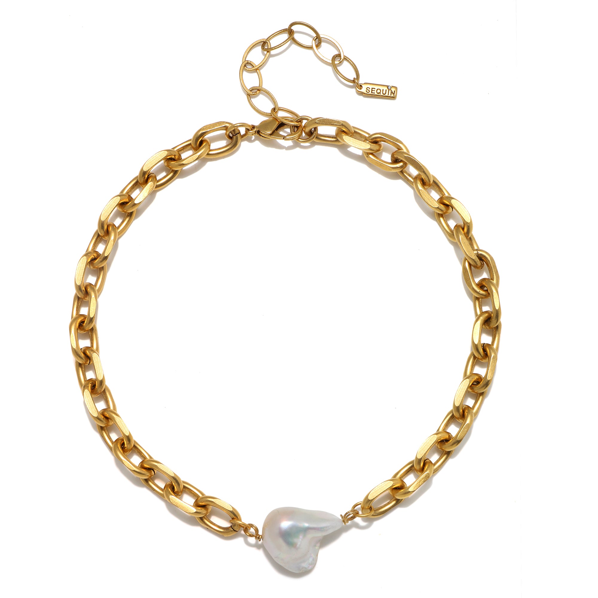 Cloud Nine Baroque Pearl Chain Choker Necklace