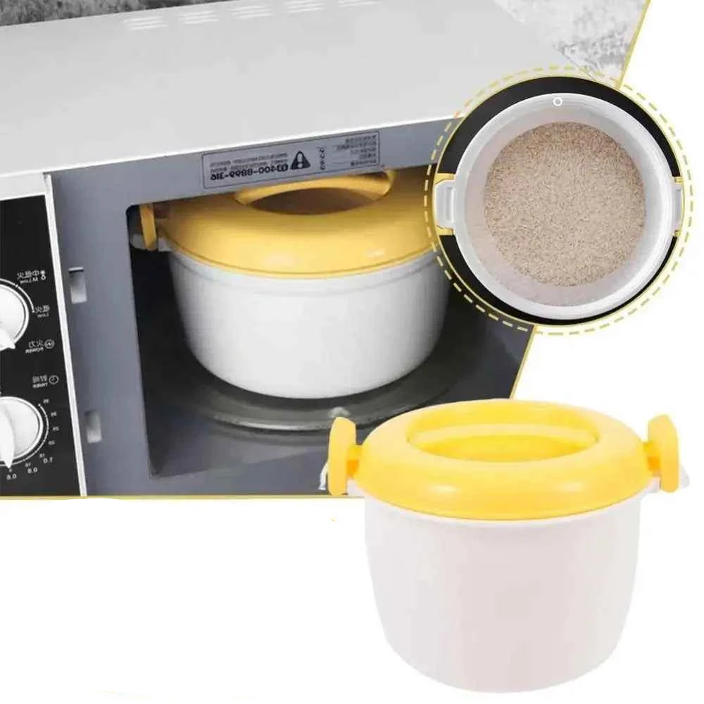 Microwave Rice Cooker Steamer Pot for Pasta, Soup, and Veggies - The Silver Spoon