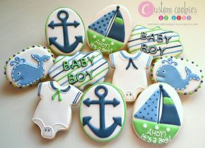 Custom Ahoy! It's a Boy from Custom Cookies by Jill