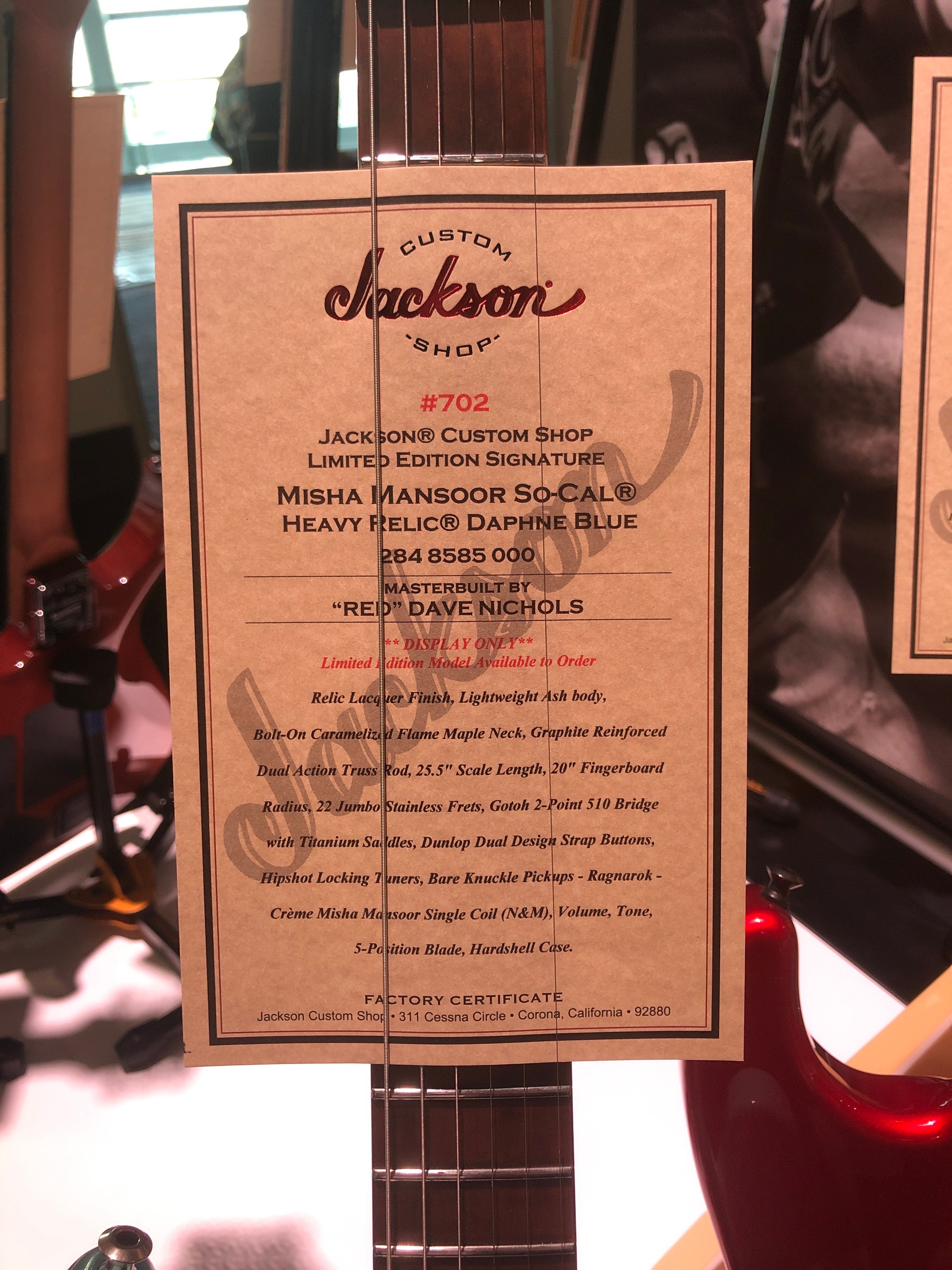 NAMM 2020: Adrian Smith & Misha Mansoor Jackson Custom Shop