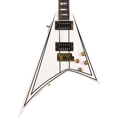 Jackson Custom Shop Rhoads Snow White with Black Pinstripes 2008