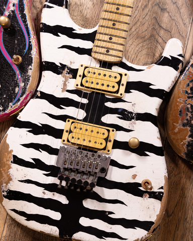 Charvel Nitro Graphic Aged San Dimas Guitars at The Music Zoo - Zebra Stripes