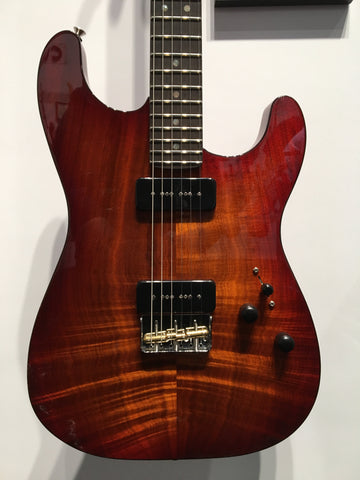 Artisan P-90 Koa Telecaster by Greg Fessler #317