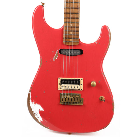 Charvel Custom Shop San Dimas HS Nitro Aged Roasted Alder Fiesta Red