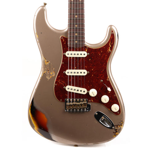 Fender Custom Shop Limited Edition 1961 Stratocaster Heavy Relic Shoreline Gold over 3-Tone Sunburst