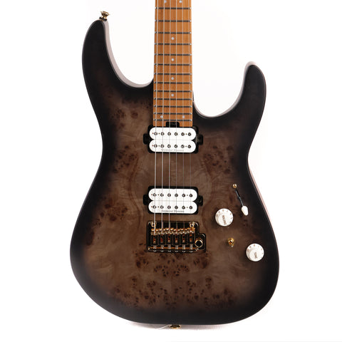 Charvel Pro-Mod DK24 HH 2PT CM Poplar Burl Transparent Black Burst