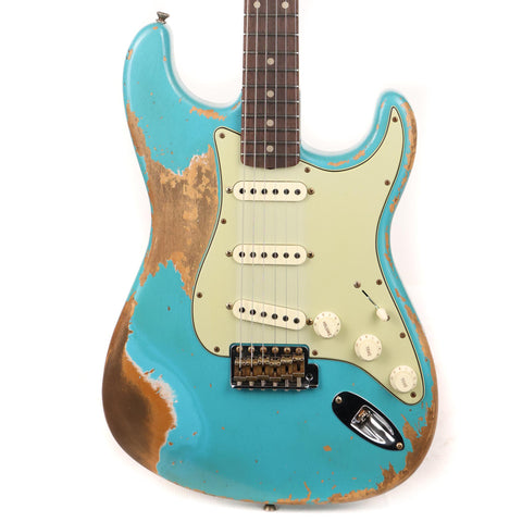 Fender Custom Shop Dual Mag II Stratocaster Super Heavy Relic Faded Aged Taos Turquoise