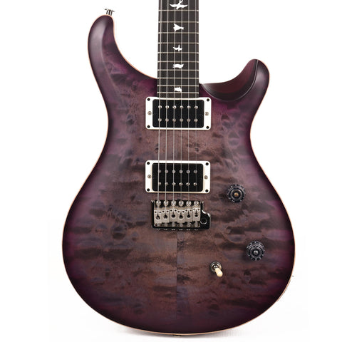 PRS Wood Library CE24 Satin Quilt Top Music Zoo Exclusive Faded Grey Black Purple Burst