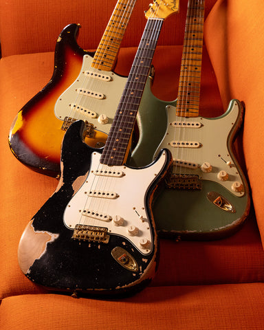 Fender Custom Poblano Strats at The Music Zoo