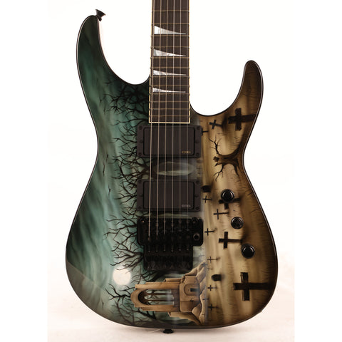 Charvel Custom Shop Dinky Graveyard Graphic Painted by Dan Lawrence