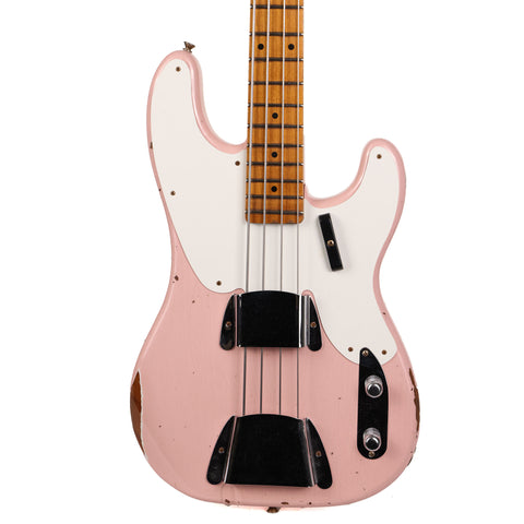 Fender Custom 1955 Precision Bass Relic Electric Bass Guitar Shell Pink