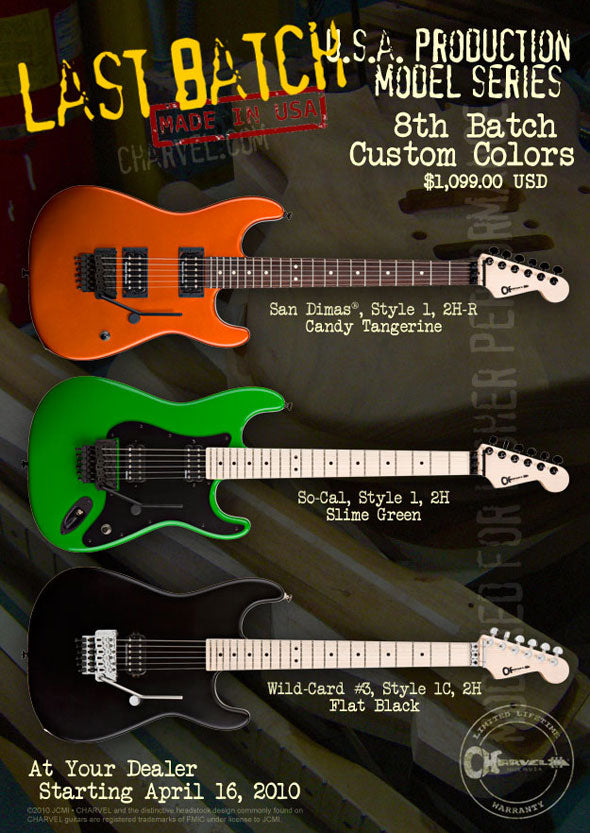 Charvel USA Production Series Batch 8 Announced