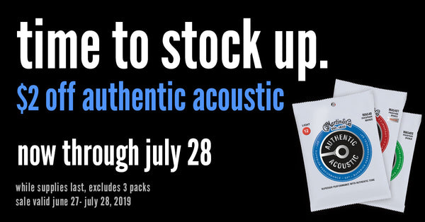 Martin Authentic Acoustic Strings On Sale!
