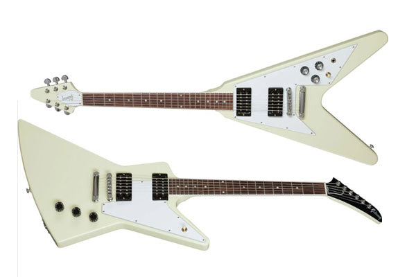NAMM 2020 Gibson 70s Flying V & Explorer Classic White Released & Available for Preorder from The Music Zoo!