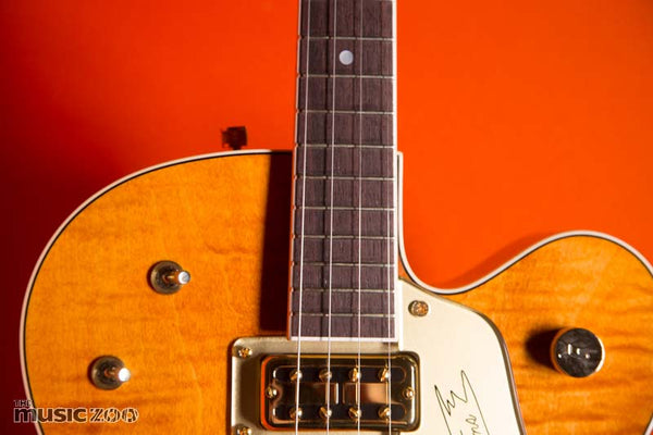 Gretsch Custom Shop Chet Atkins 6120 Tenor Close up Of Fretboard The Music Zoo