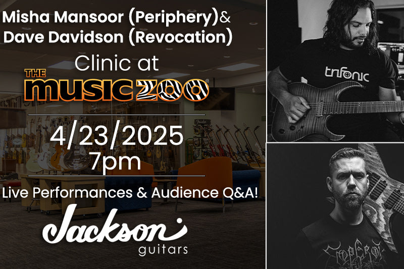 Jackson Guitars Clinic w/ Misha Mansoor & Dave Davidson at The Music Zoo! RSVP Now!