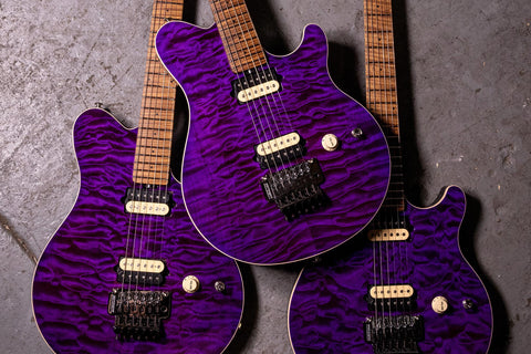 Music Man Music Zoo Exclusive: Axis Guitars in Quilt Top Amethyst