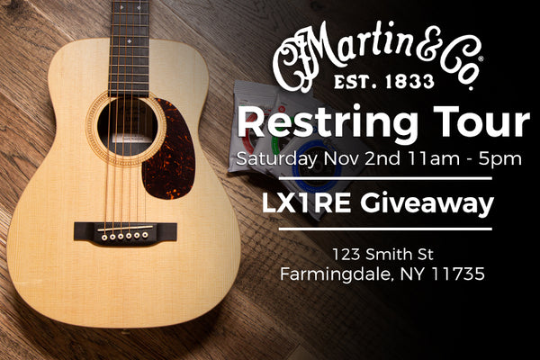 Martin Restring Tour & LX1RE Giveaway at The Music Zoo!