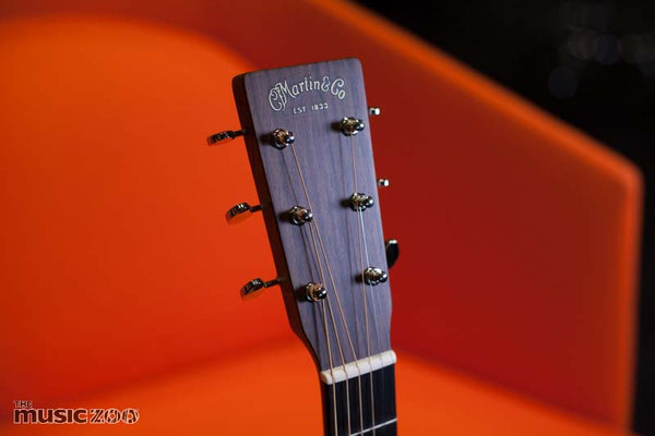 Martin D16E Burst The Music Zoo Review Headstock