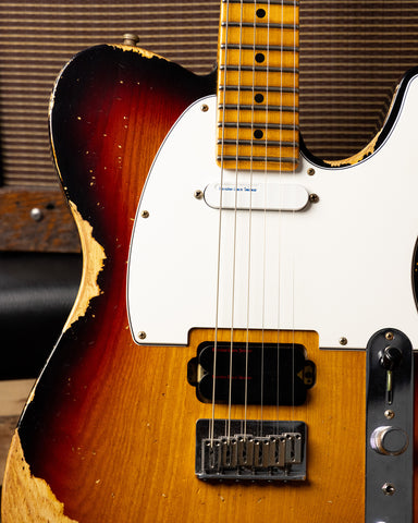 Fender Custom Telecaster Plus Body close up relic shot - The Music Zoo