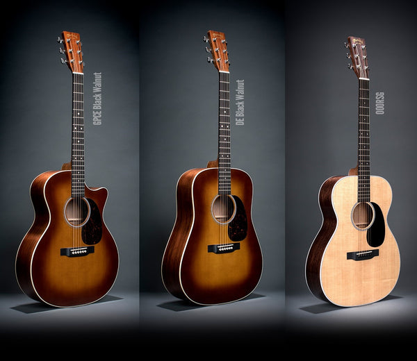 Martin Introduces Limited Edition Black Walnut Ambertone Acoustics + New Road Series 000RSG