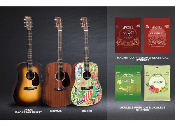 NAMM 2018: New Martin X-Series Dreadnought Acoustic Guitars, New Uke & Classical Strings