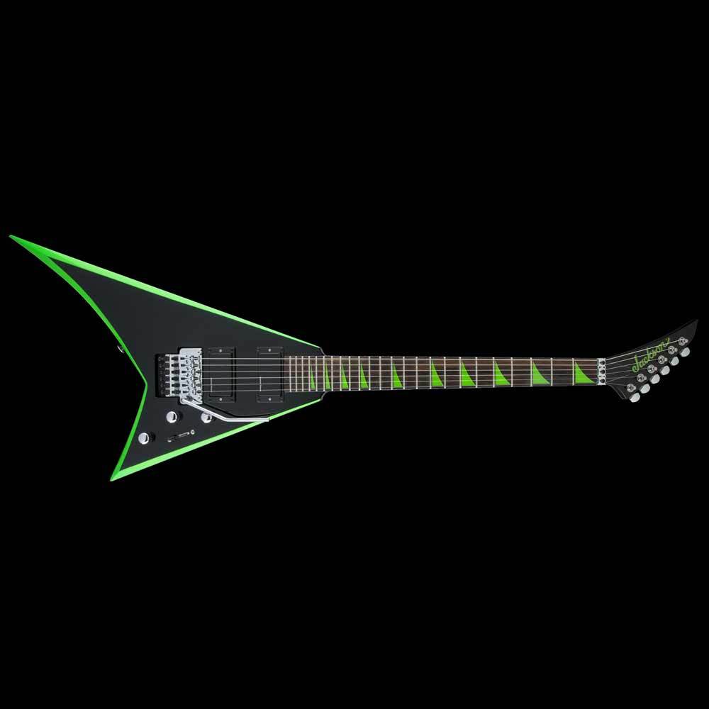 jackson x series rhoads rrx24 black with neon green bevels