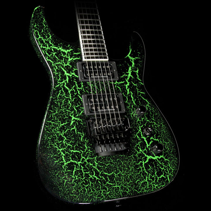 dark green electric guitar