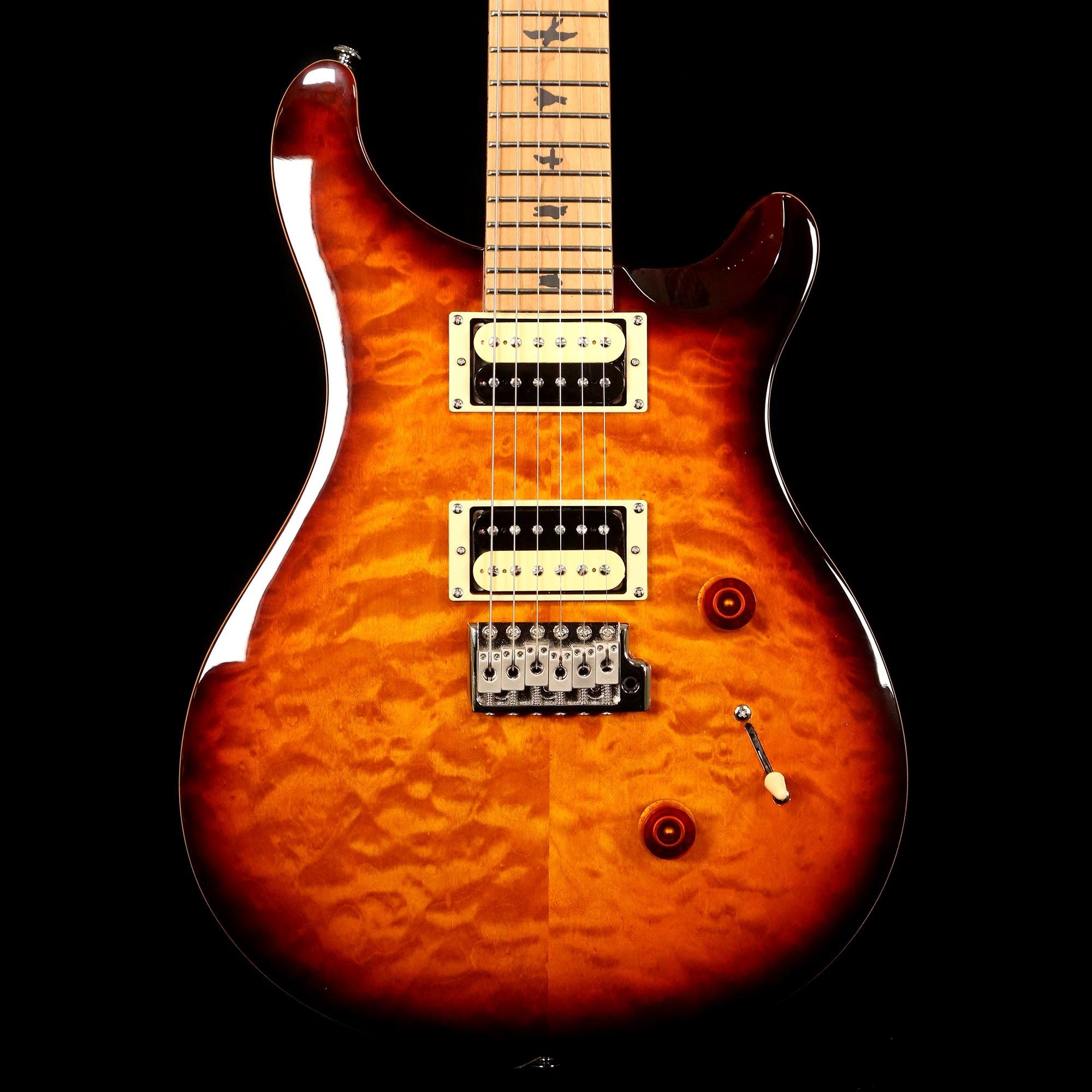 Prs Se Custom 24 Roasted Maple Limited Edition Tobacco Sunburst The Music Zoo